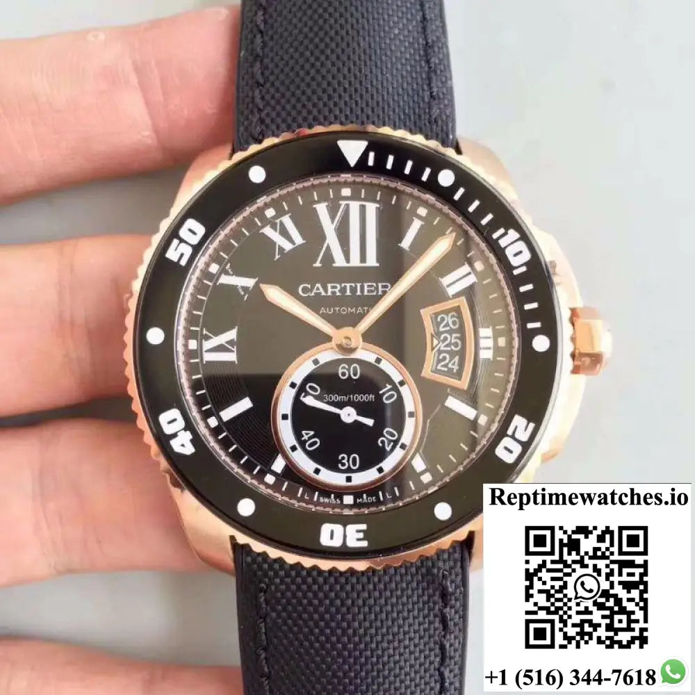 Calibre De Cartier Diver W7100052 42MM JF Factory Black Dial - Watches