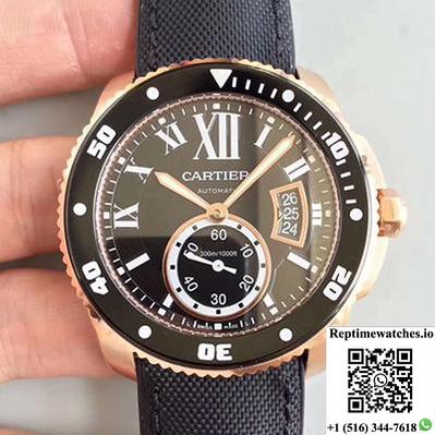 Calibre De Cartier Diver W7100052 42Mm Jf Factory Black Dial-Rep Time Watches