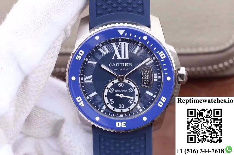 Calibre De Cartier Diver Wsca0010 42Mm Jf Factory Blue Dial-Rep Time Watches