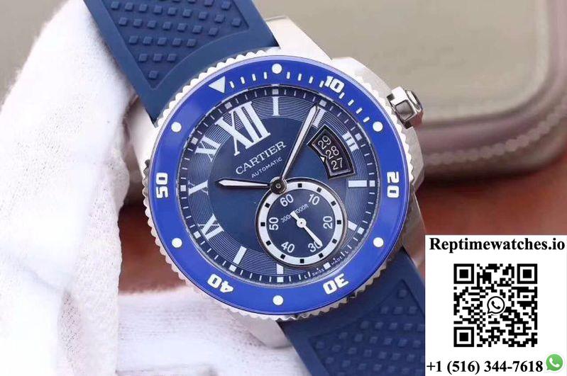 Calibre De Cartier Diver Wsca0010 42Mm Jf Factory Blue Dial-Rep Time Watches