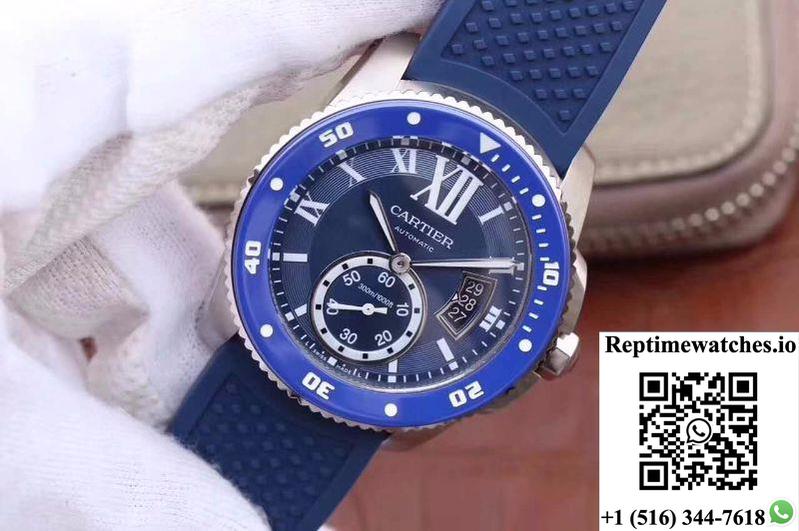 Calibre De Cartier Diver Wsca0010 42Mm Jf Factory Blue Dial-Rep Time Watches
