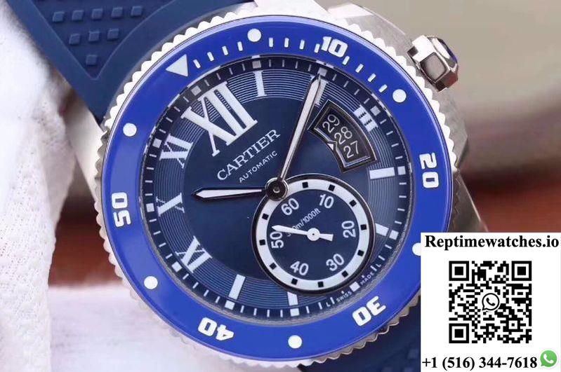Calibre De Cartier Diver Wsca0010 42Mm Jf Factory Blue Dial-Rep Time Watches
