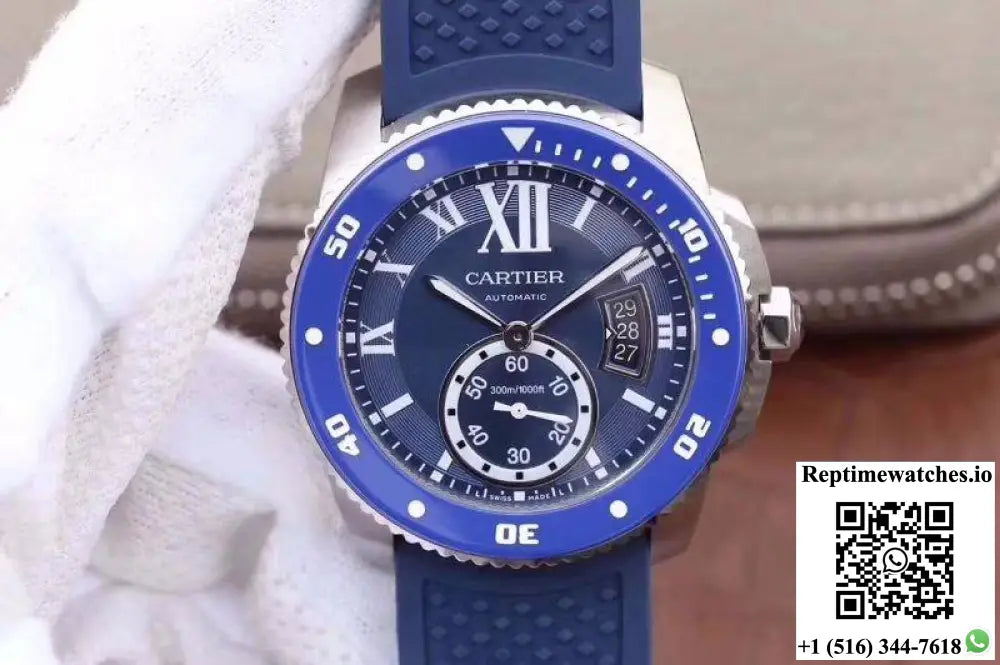 Calibre De Cartier Diver WSCA0010 42MM JF Factory Blue Dial - Watches