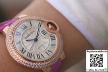 Cartier Ballon Bleu 36MM Rose Gold V9 Factory Silver Dial - Watches