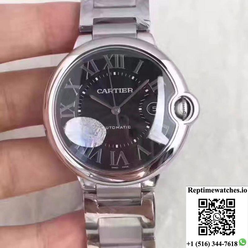 Cartier Ballon Bleu 42Mm W6920042 V6 Factory Black Dial-Rep Time Watches