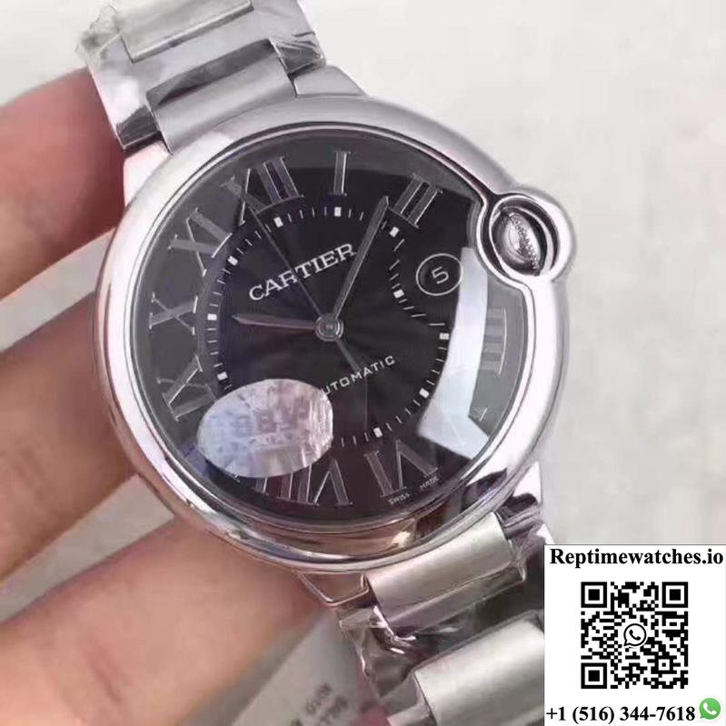 Cartier Ballon Bleu 42Mm W6920042 V6 Factory Black Dial-Rep Time Watches