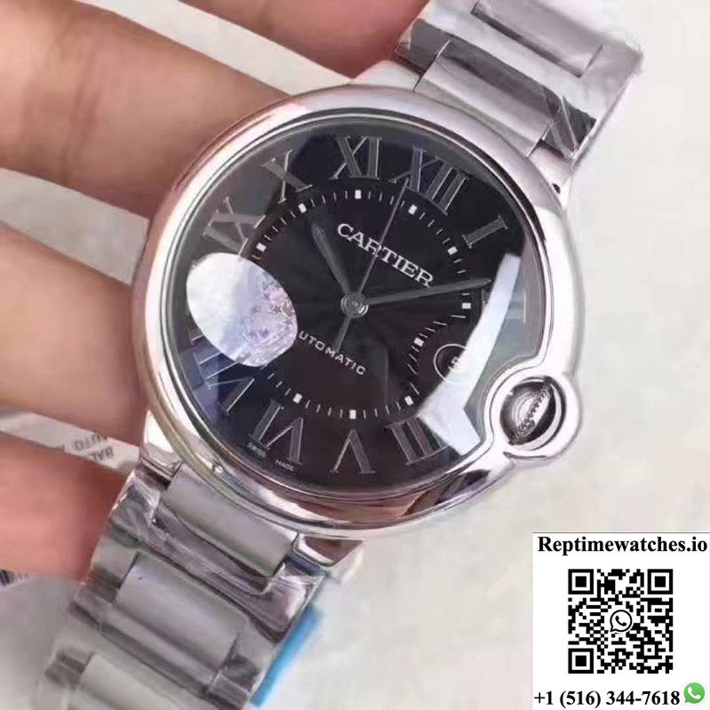 Cartier Ballon Bleu 42Mm W6920042 V6 Factory Black Dial-Rep Time Watches