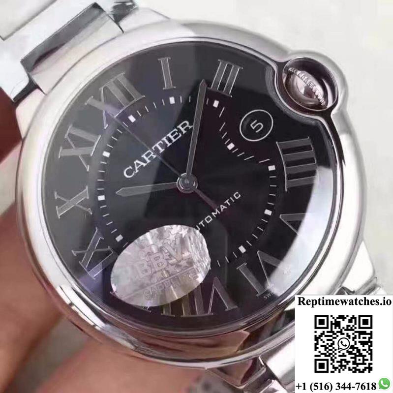 Cartier Ballon Bleu 42Mm W6920042 V6 Factory Black Dial-Rep Time Watches