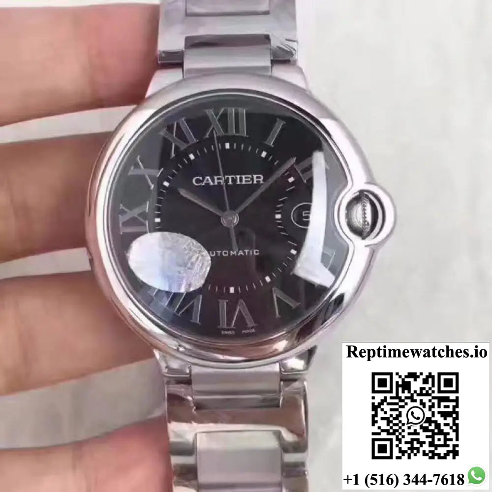 Cartier Ballon Bleu 42MM W6920042 V6 Factory Black Dial - Watches