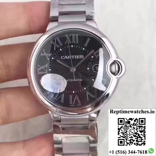 Cartier Ballon Bleu 42MM W6920042 V6 Factory Black Dial - Watches