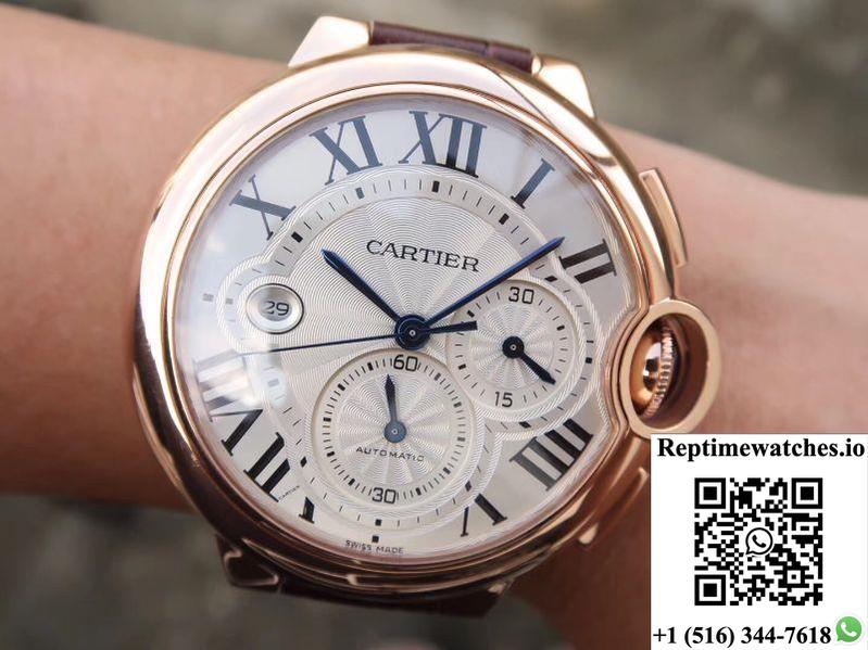 Cartier Ballon Bleu Chronograph W6920074 Zf Factory Silver Dial-Rep Time Watches