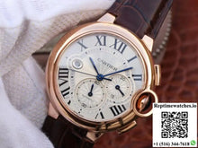 Cartier Ballon Bleu Chronograph W6920074 ZF Factory Silver Dial - Watches