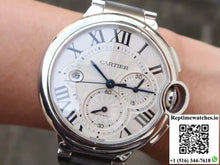 Cartier Ballon Bleu Chronograph W6920076 ZF Factory Silver Dial - Watches