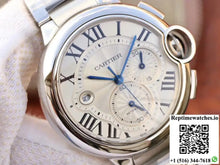 Cartier Ballon Bleu Chronograph W6920076 ZF Factory Silver Dial - Watches