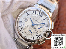 Cartier Ballon Bleu Chronograph W6920076 ZF Factory Silver Dial - Watches