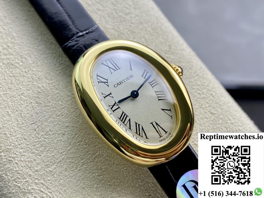 Cartier Bathtub Series Wgba0022 Dr Factory Black Strap-Rep Time Watches