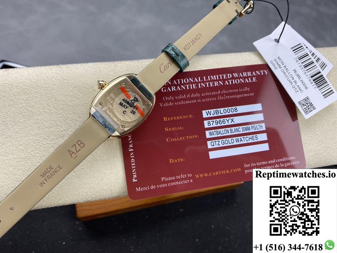 Cartier Bathtub Series Wjba0038 Dr Factory Green Strap-Rep Time Watches