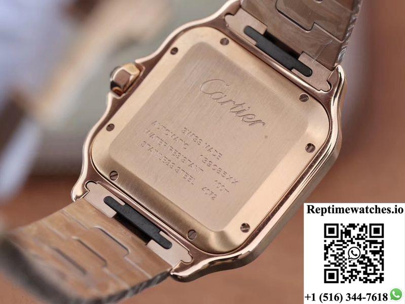 Cartier De Santos 40Mm Bv Factory 18K Rose Gold Case White Dial-Rep Time Watches
