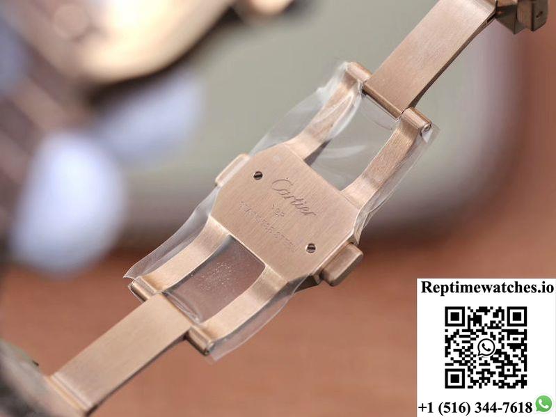 Cartier De Santos 40Mm Bv Factory 18K Rose Gold Case White Dial-Rep Time Watches