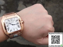 Cartier De Santos 40mm BV Factory 18K Rose Gold Case White Dial - Watches