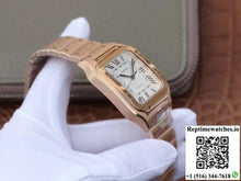 Cartier De Santos 40mm BV Factory 18K Rose Gold Case White Dial - Watches
