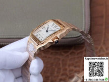 Cartier De Santos 40mm BV Factory 18K Rose Gold Case White Dial - Watches