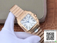 Cartier De Santos 40mm BV Factory 18K Rose Gold Case White Dial - Watches