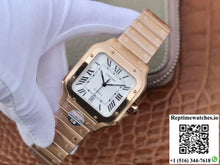 Cartier De Santos 40mm BV Factory 18K Rose Gold Case White Dial - Watches