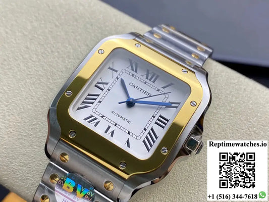 Cartier De Santos W2SA0016 35MM BV Factory White Dial - Watches