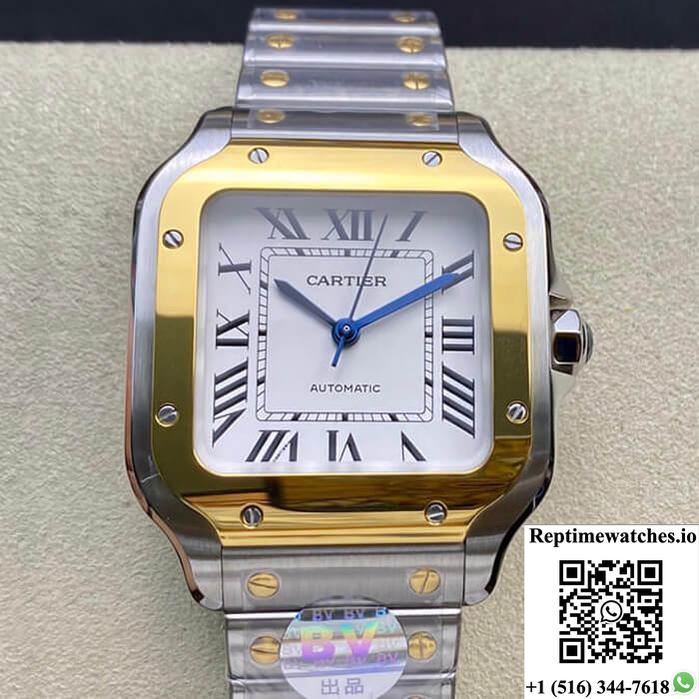 Cartier De Santos W2Sa0016 35Mm Bv Factory White Dial-Rep Time Watches