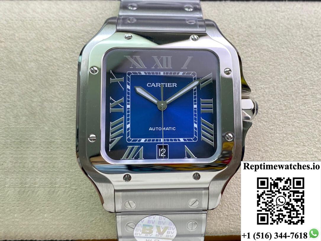 Cartier De Santos Wssa0013 Bv Factory Blue Dial-Rep Time Watches