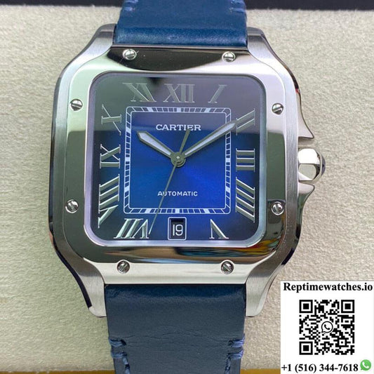 Cartier De Santos Wssa0030 Bv Factory Blue Dial-Rep Time Watches