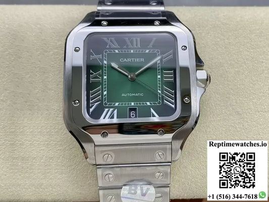 Cartier De Santos WSSA0062 BV Factory Green Dial - Watches