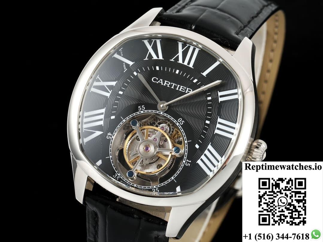 Cartier Drive De W4100015 Rms Factory Tourbillon Stainless Steel Case-Rep Time Watches