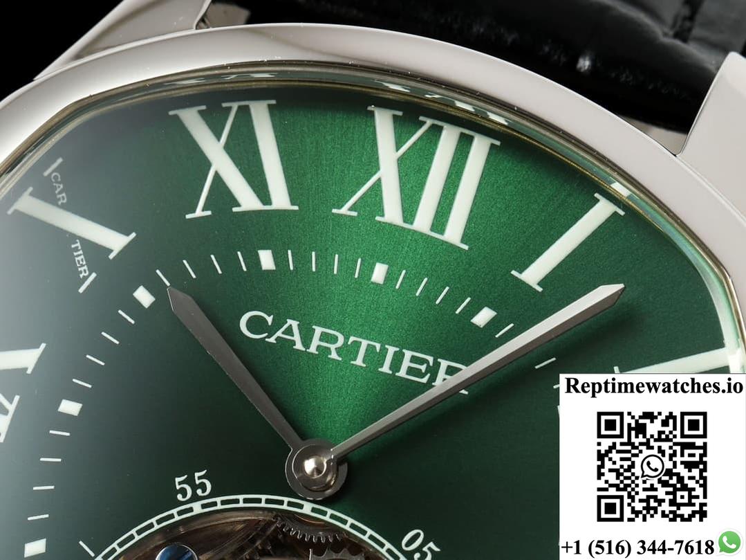 Cartier Drive De W4100016 Rms Factory Tourbillon Green Dial-Rep Time Watches