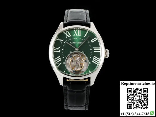Cartier DRIVE DE W4100016 RMS Factory Tourbillon Green Dial