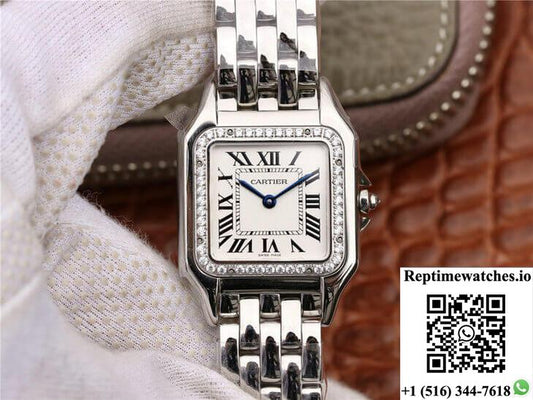Cartier Panthere De Medium Ladies W4Pn0008 Gf Factory Silver Dial-Rep Time Watches