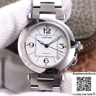 Cartier Pasha W31074M7 V9 Factory White Dial-Rep Time Watches