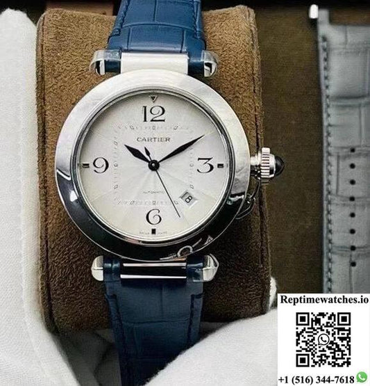 Cartier Pasha Wspa0010 41Mm Bv Factory Blue Strap-Rep Time Watches