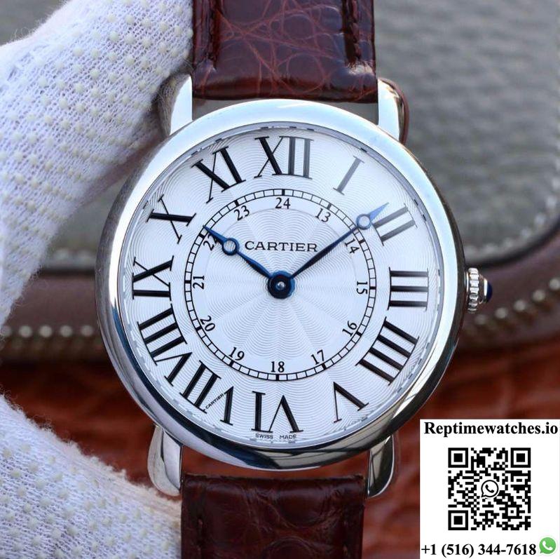 Cartier Ronde Louis 40Mm Tw Factory White Dial-Rep Time Watches