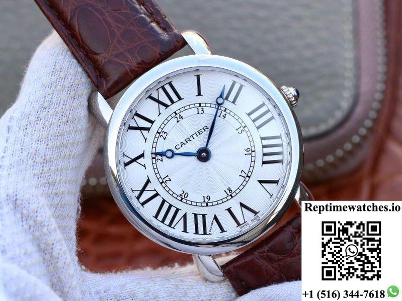 Cartier Ronde Louis 40Mm Tw Factory White Dial-Rep Time Watches