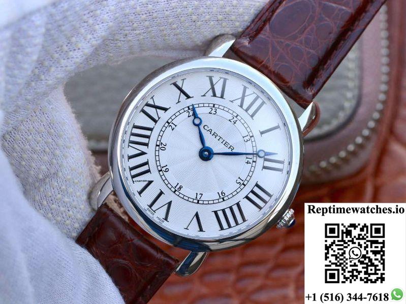 Cartier Ronde Louis 40Mm Tw Factory White Dial-Rep Time Watches
