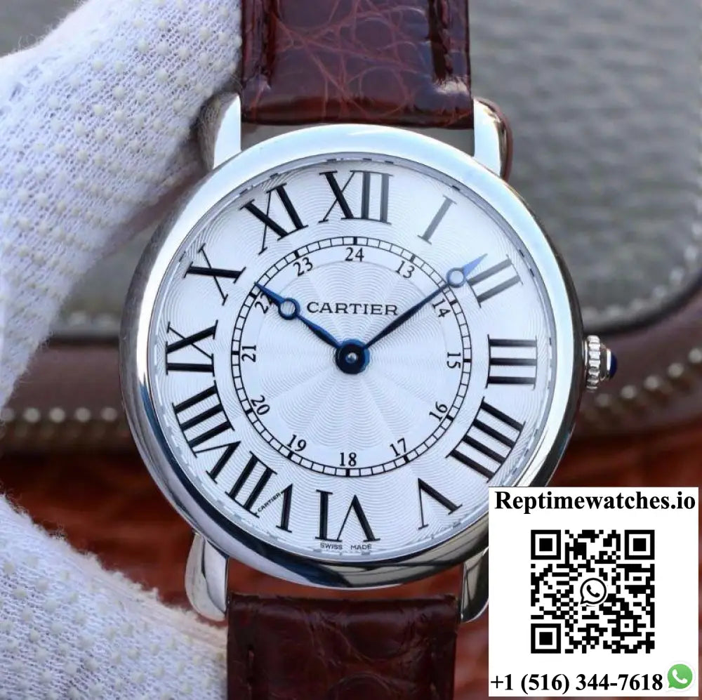 Cartier Ronde Louis 40MM TW Factory White Dial - Watches