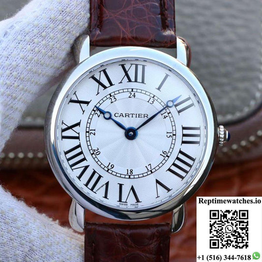 Cartier Ronde Louis 40Mm Tw Factory White Dial-Rep Time Watches