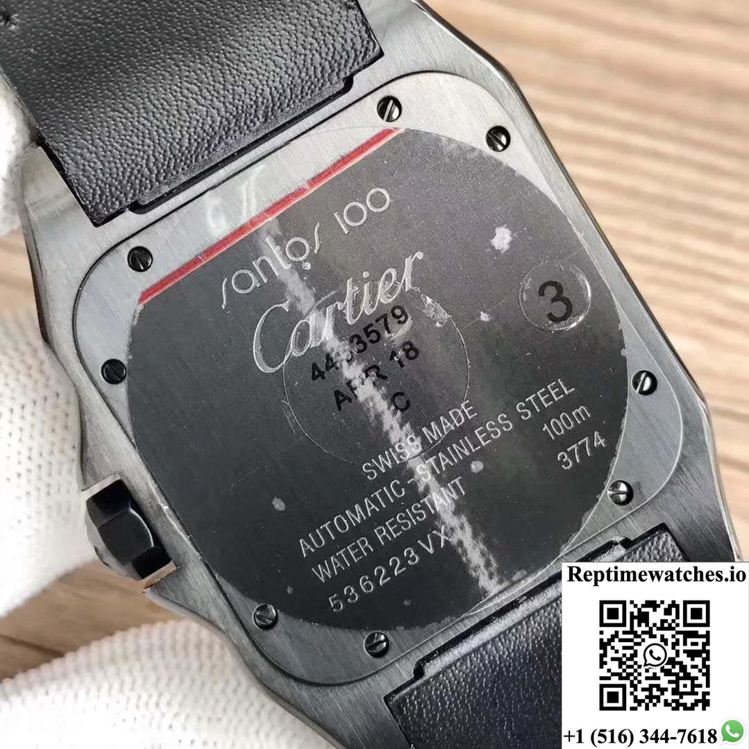 Cartier Santos 100 Xl Wssa0006 V6 Factory Black Dial-Rep Time Watches