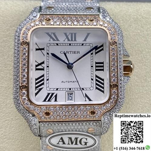 Cartier Santos W2Sa0021 Amg Factory Date Display-Rep Time Watches