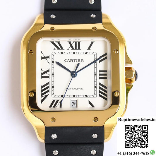 Cartier Santos Wgsa0009 Gf Factory V2 Yellow Gold Case-Rep Time Watches