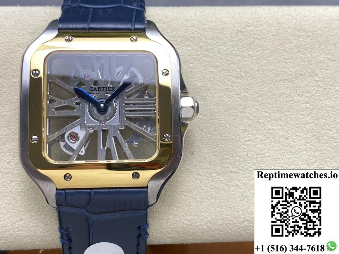 Cartier Santos Whsa0024 Thb Factory Gold Color Dial-Rep Time Watches