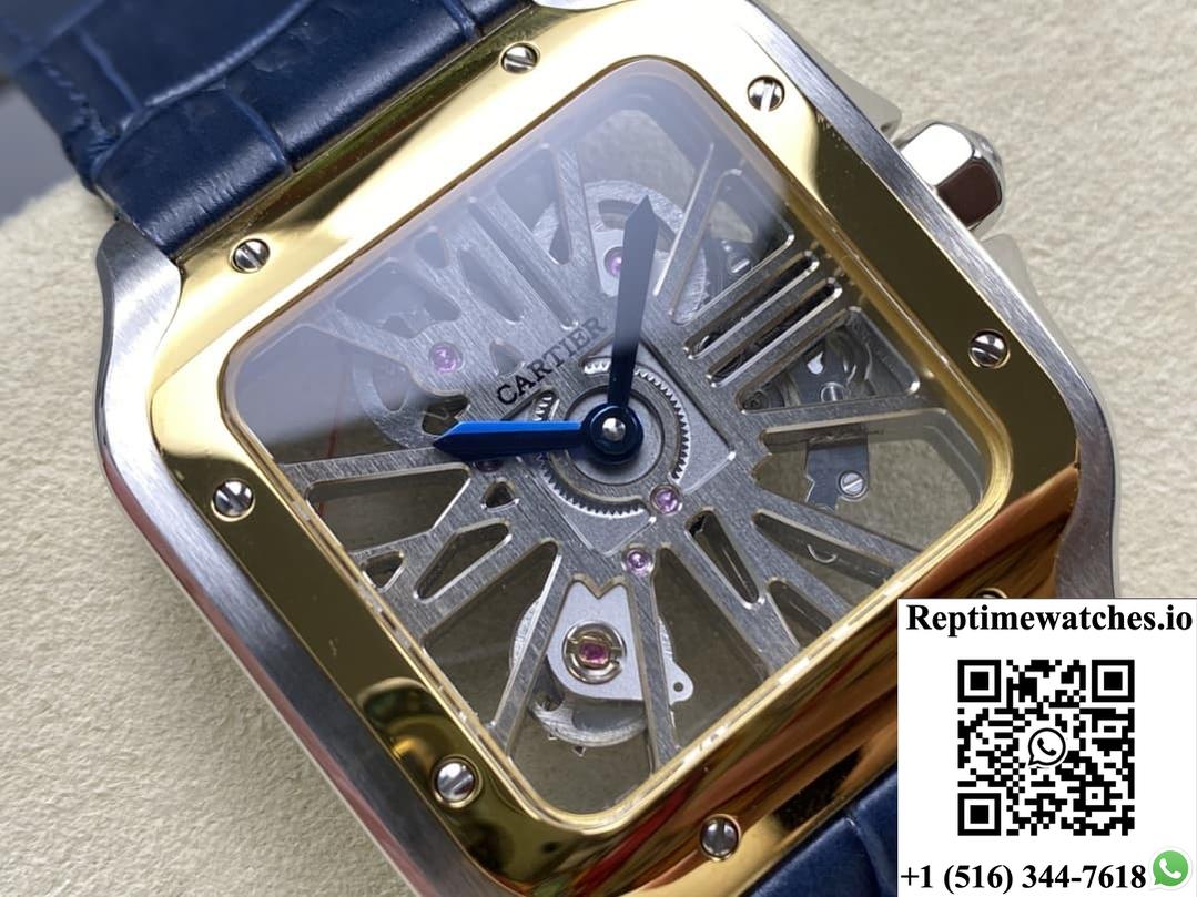 Cartier Santos Whsa0024 Thb Factory Gold Color Dial-Rep Time Watches
