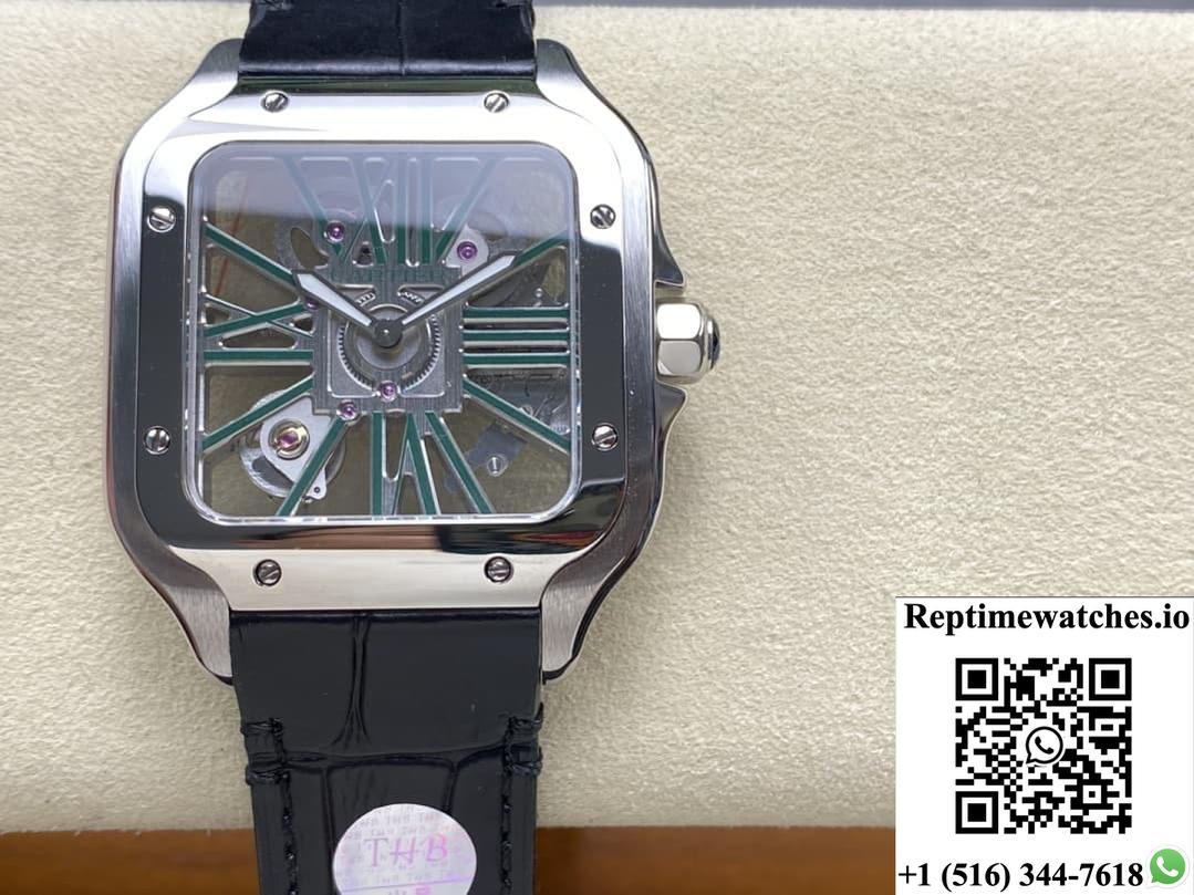 Cartier Santos Whsa0028 Thb Factory Hollow Dial-Rep Time Watches